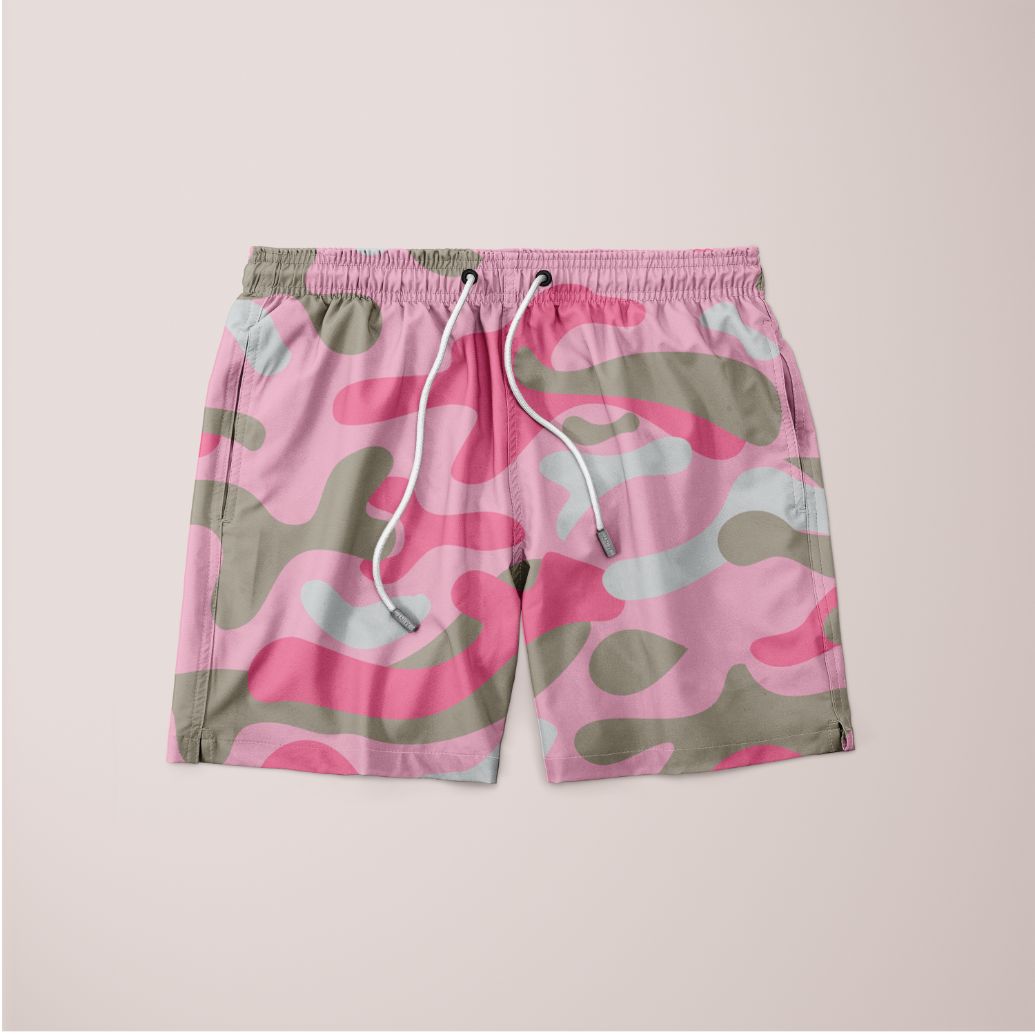 Dark Pink Camo Shorts