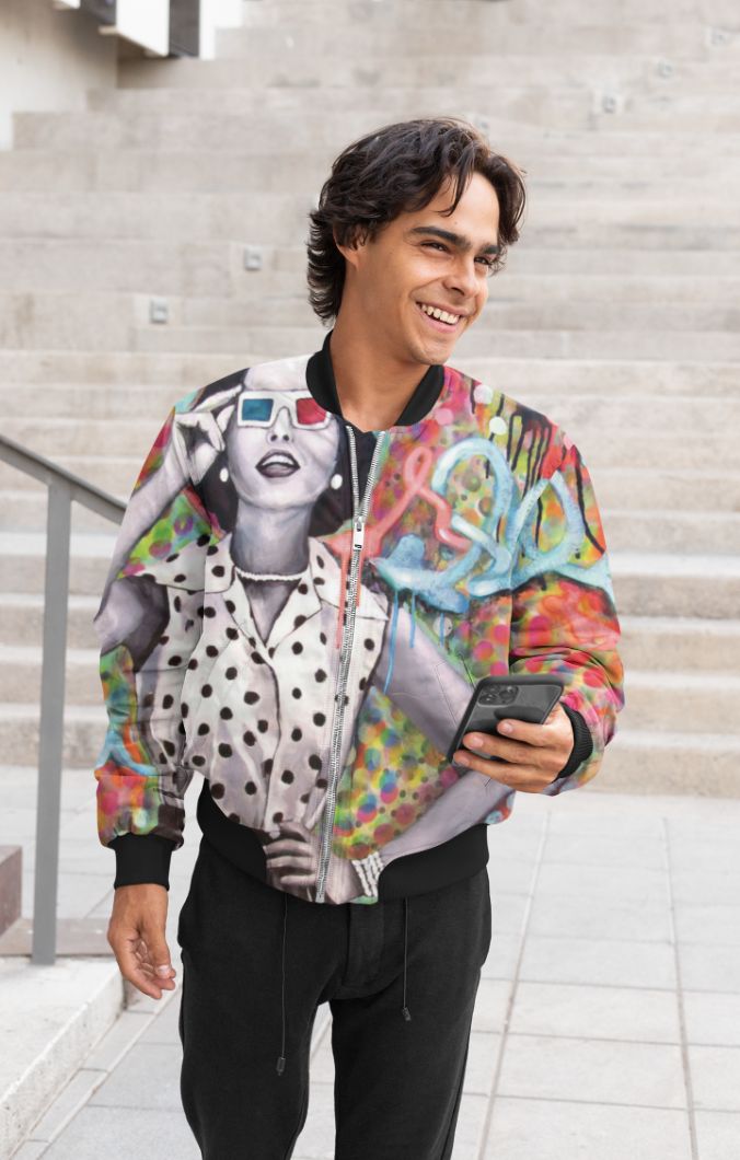 Distorted Perception Bomber Jacket