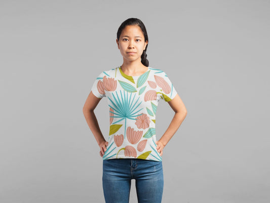 Divine Floral Poster(1) Classic Sublimation Women's T-Shirt