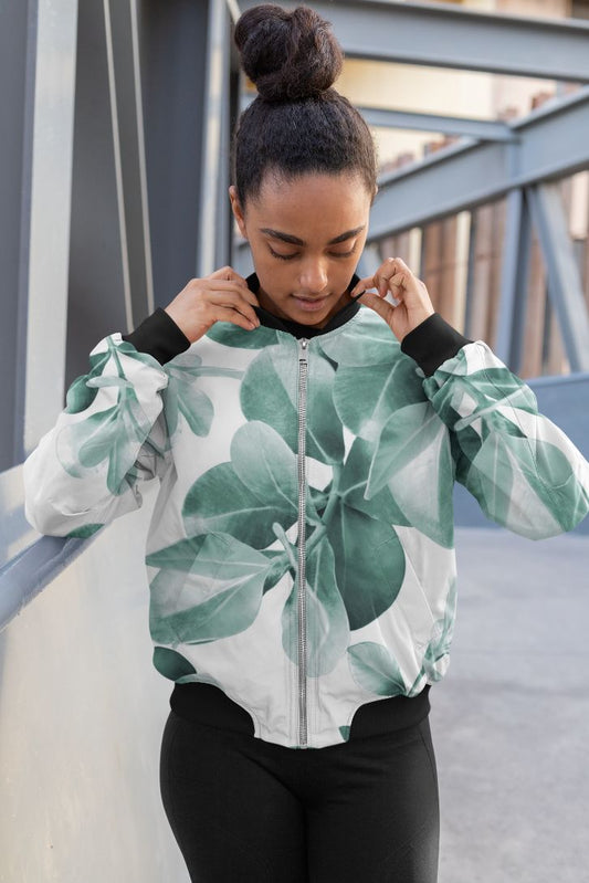 Ficus Leaves Dream Bomber Jacket