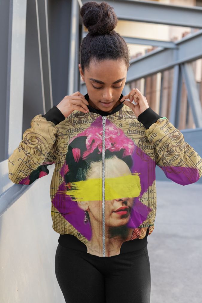 Frida Kahlo-Collage Art Bomber Jacket