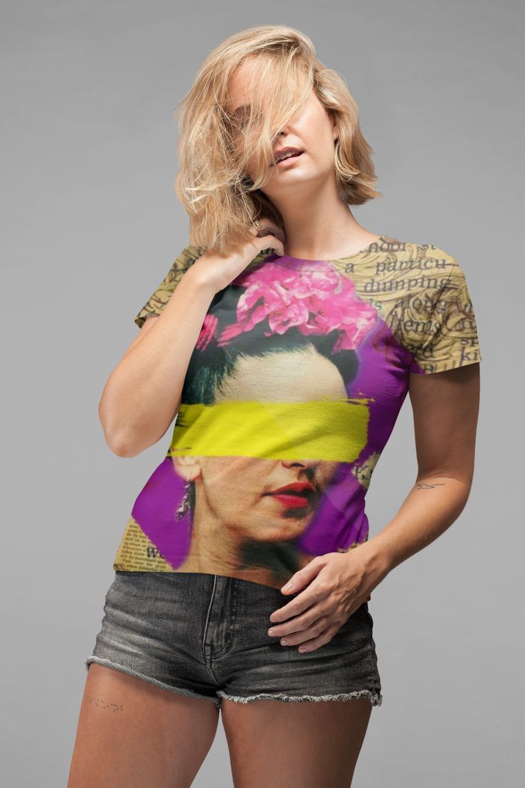 Frida Kahlo-Collage Art Classic Sublimation Women's T-Shirt