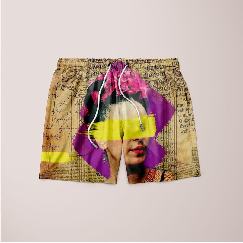 Frida Kahlo-Collage Art Shorts