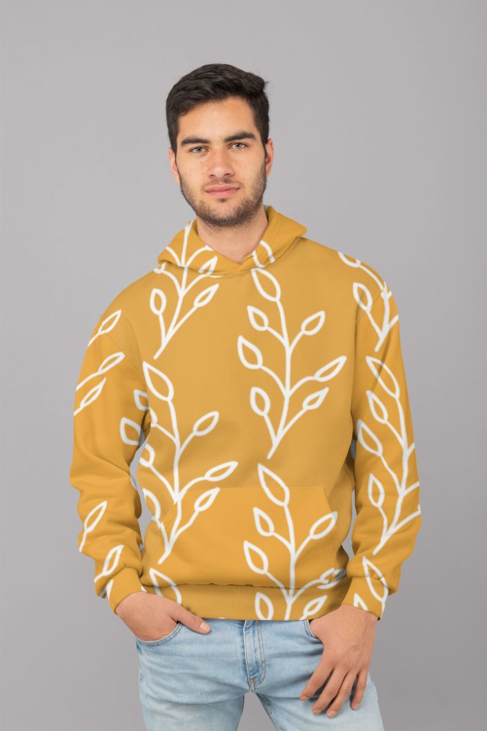 Feeling of lightness pattern - Mellow Yellow Poster UNISEX Sublimation Hoodie