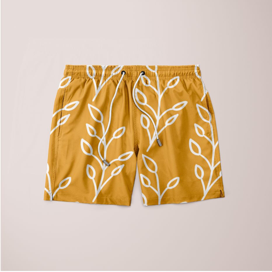 Feeling of lightness pattern - Mellow Yellow Poster Shorts