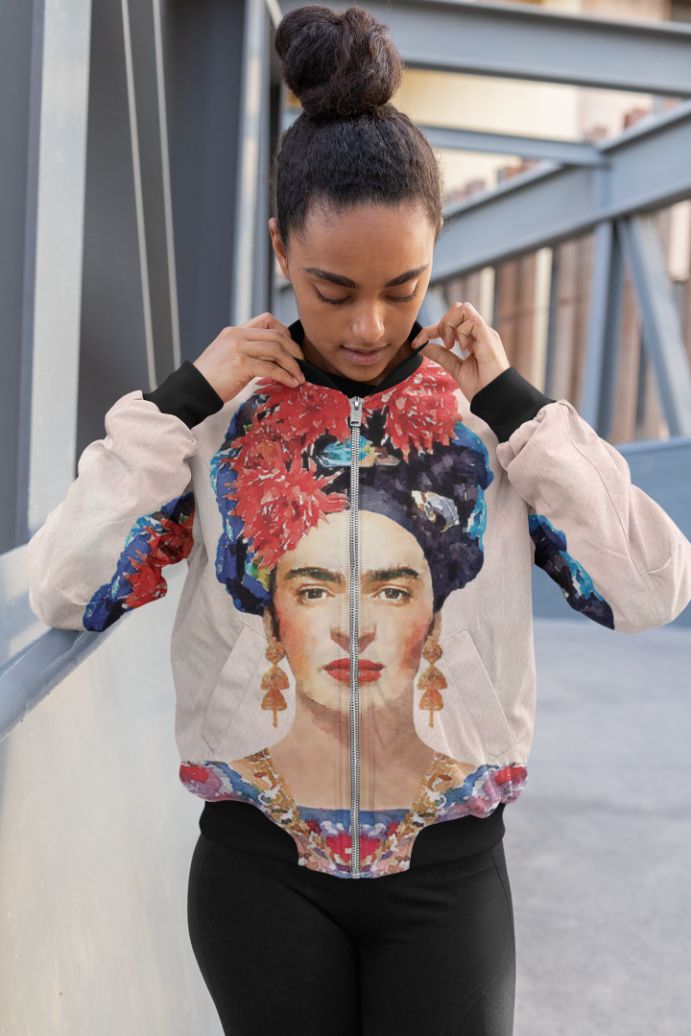 Frida Navy Bomber Jacket