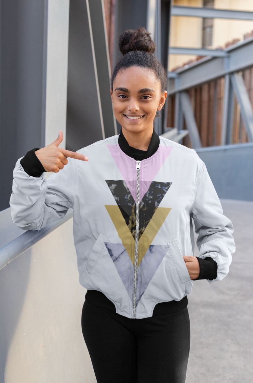 Geometric Bomber Jacket