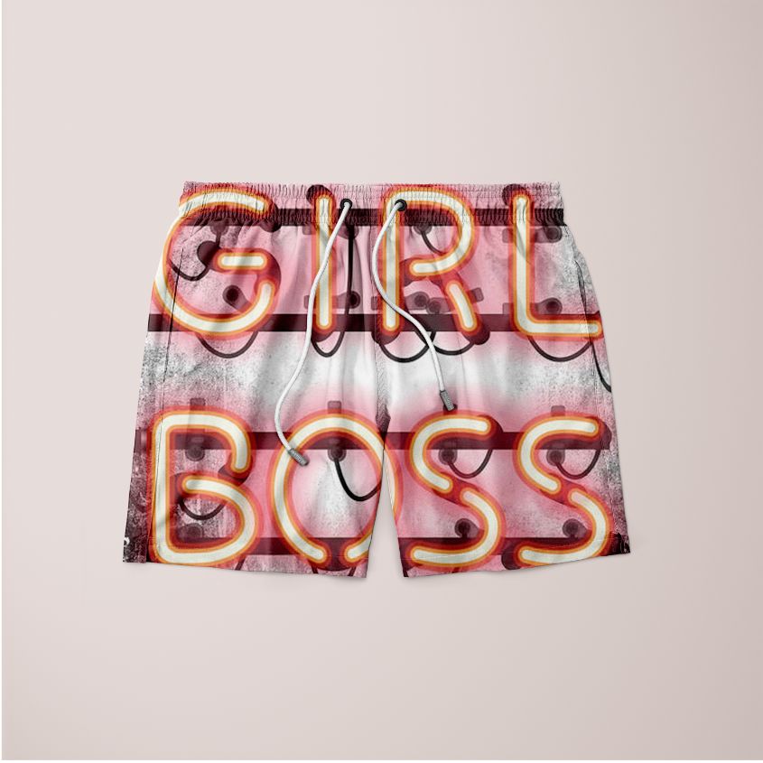 Girl Boss Neon Sign Shorts