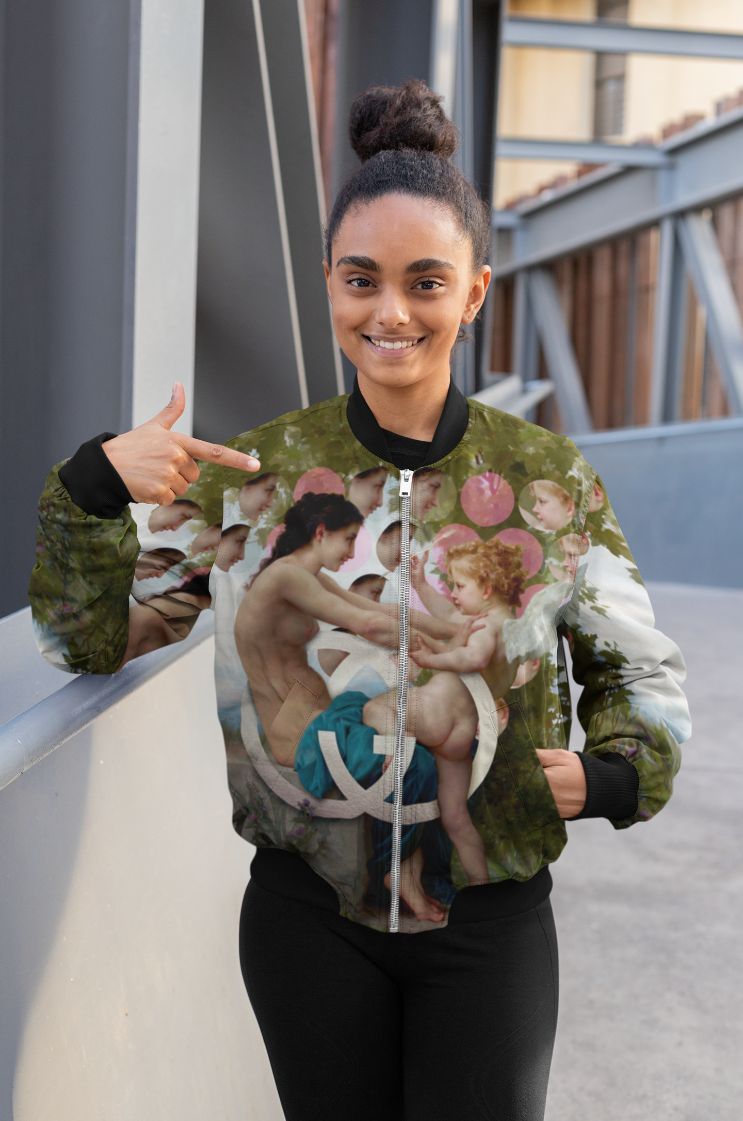 Girl & Cupid Bomber Jacket