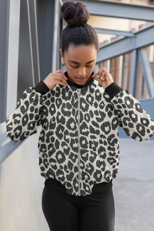 Leopard Pattern (1) Bomber Jacket