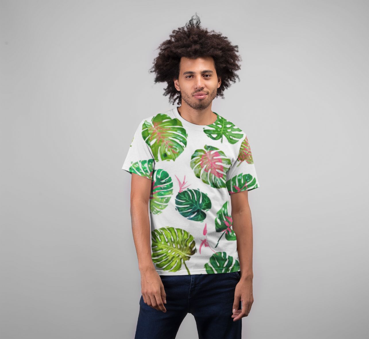 Monstera Love II Poster (2) Premium Sublimation Adult T-Shirt