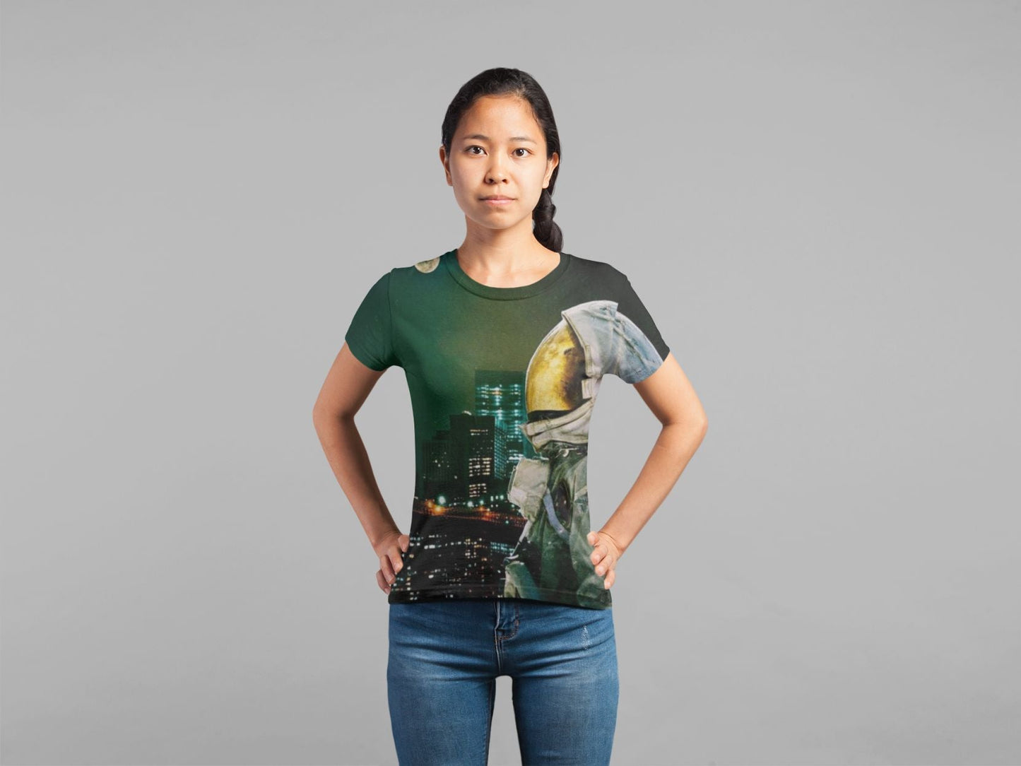 Moon and the city Classic Sublimation Women's T-Shirt