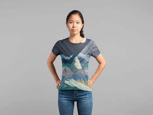 Mountain Sonnet Moonlit Stanza Classic Sublimation Women's T-Shirt