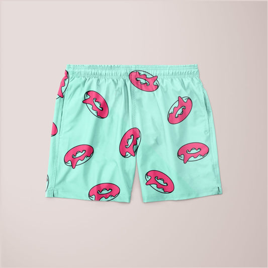 Pink Glazed Donuts Pattern Shorts