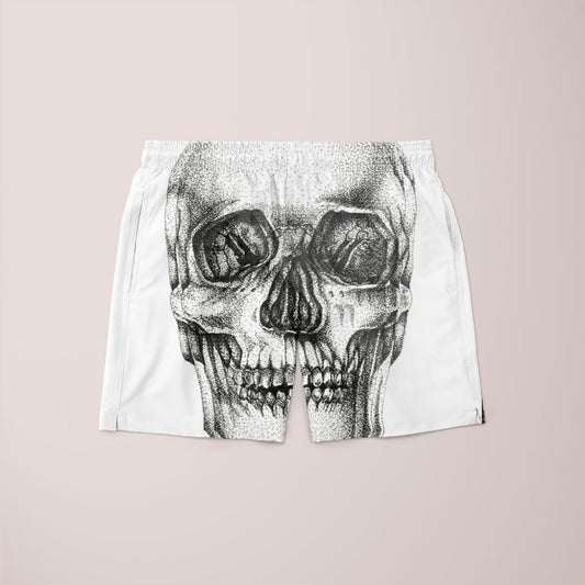 Pointillism Skull Shorts