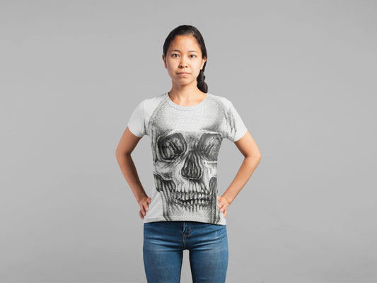 Pointillism Skull Classic Sublimation Women's T-Shirt