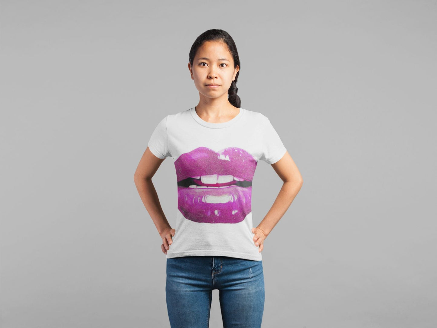 Purple Lips Classic Sublimation Women's T-Shirt