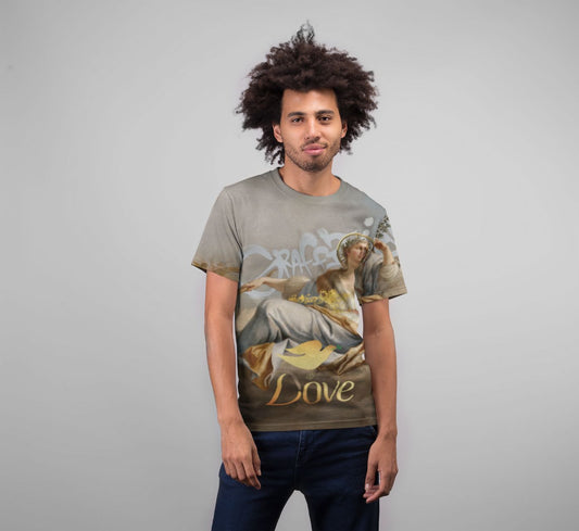 Peace & Love Premium Sublimation Adult T-Shirt