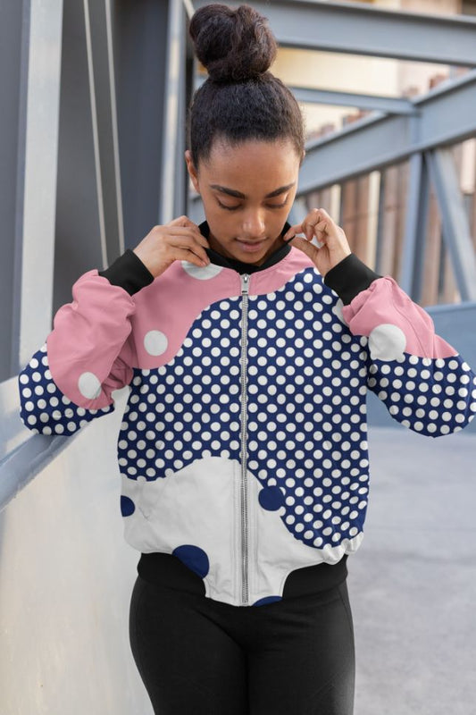 Polka Dots 3 Bomber Jacket