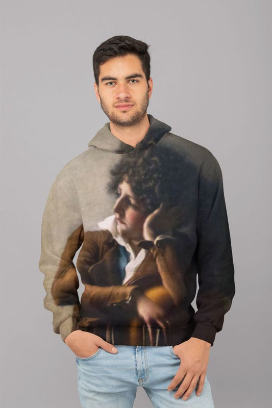 Portrait of Benoît-Agnes Trioson by Anne-Louis Girodet de Roussy-Trioson Women sweater (2) UNISEX Sublimation Hoodie