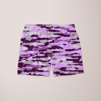 Purple Camouflage Pattern Mosaic Style Plakat Shorts