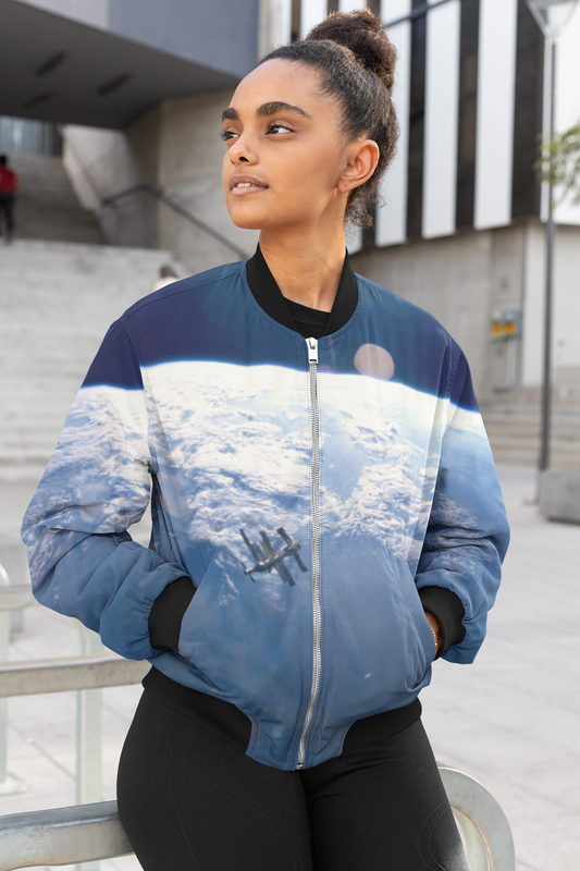 Above the Moon Female Bomber Jacket