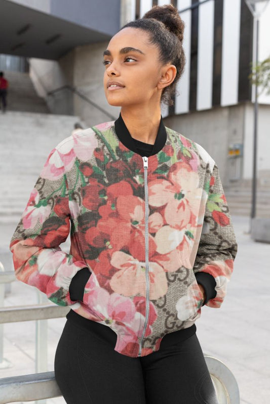 Alpine Flower Female Bomber Jacket