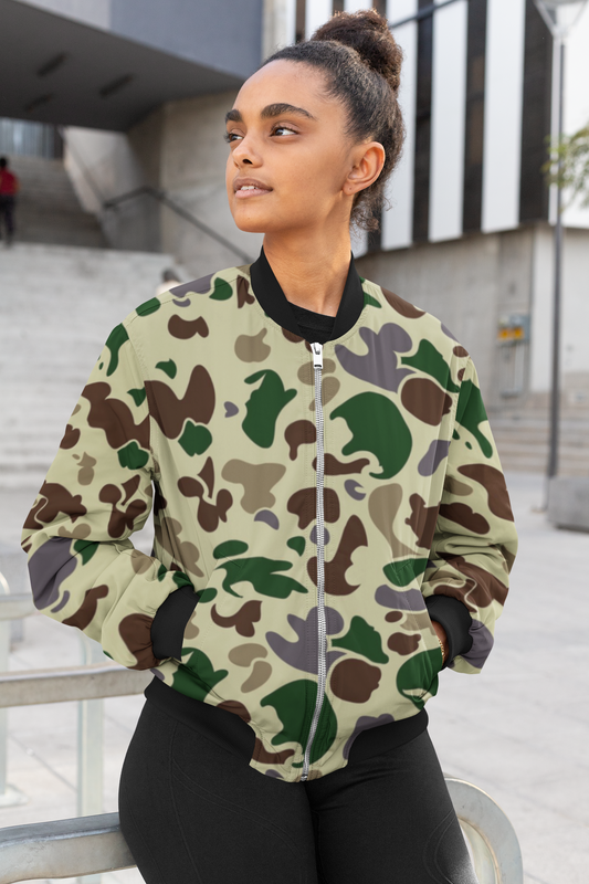 Army Camo Female Bomber Jacket