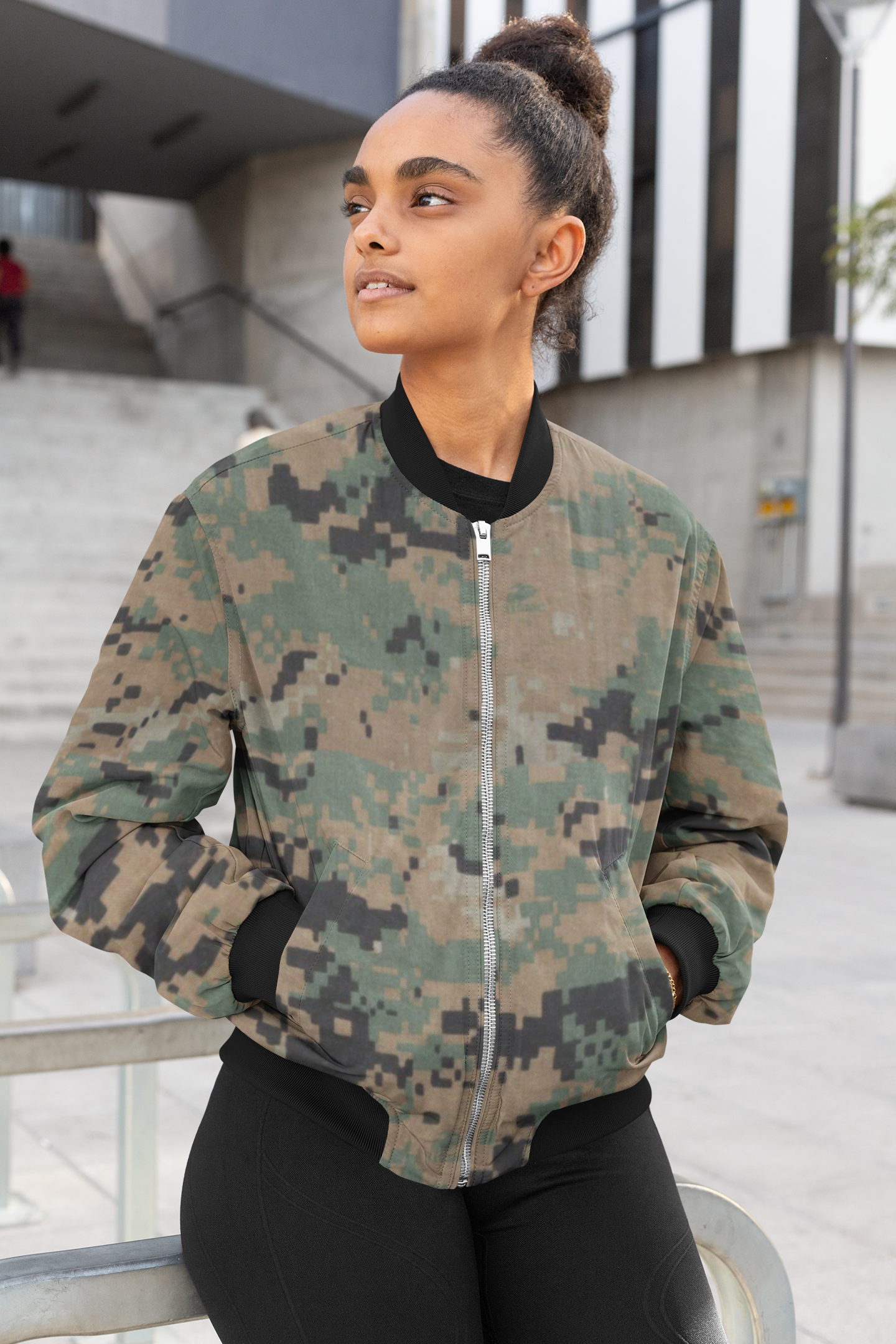 Army Uniform Camofludge Female Bomber Jacket