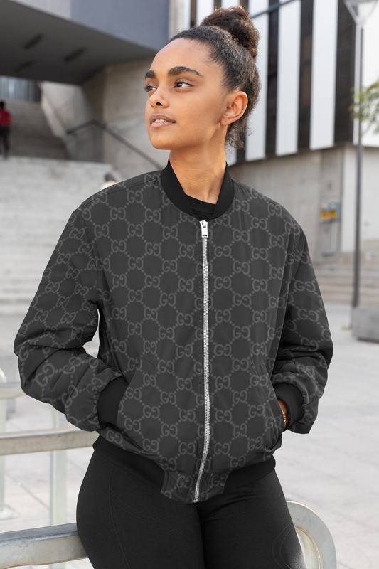 Awe Pattern Female Bomber Jacket