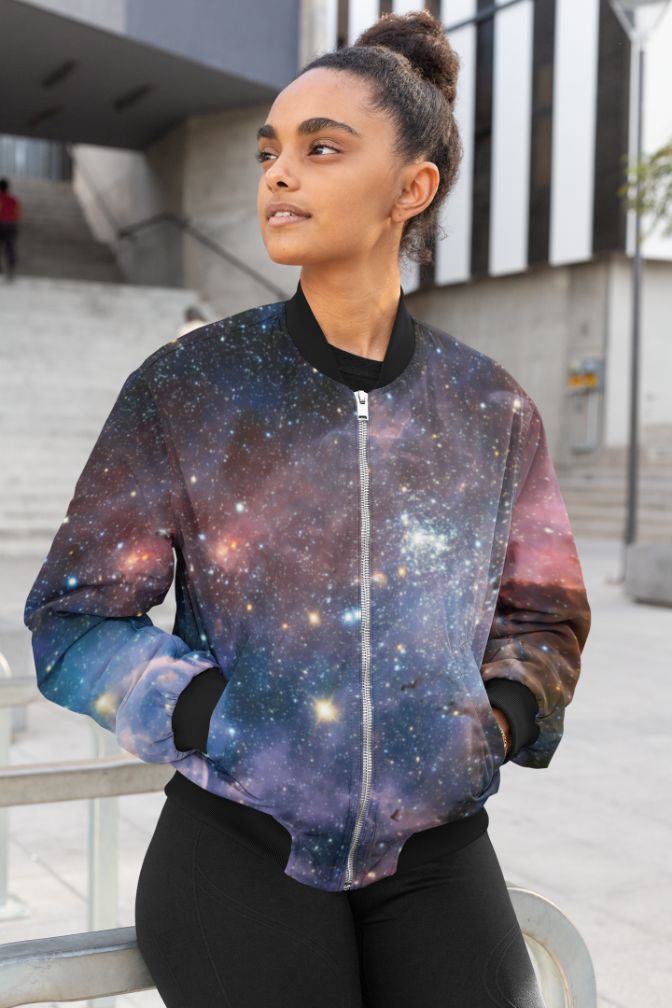 Formed Galaxy Female Bomber Jacket