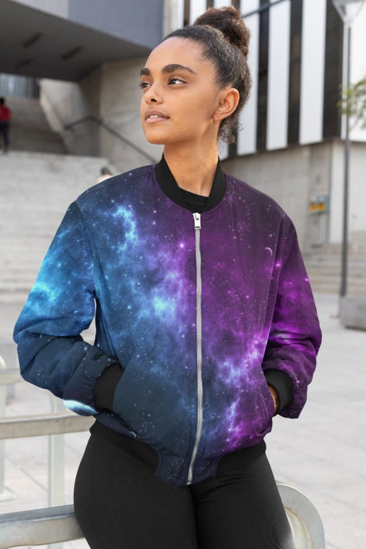 Galaxy Colors Female Bomber Jacket