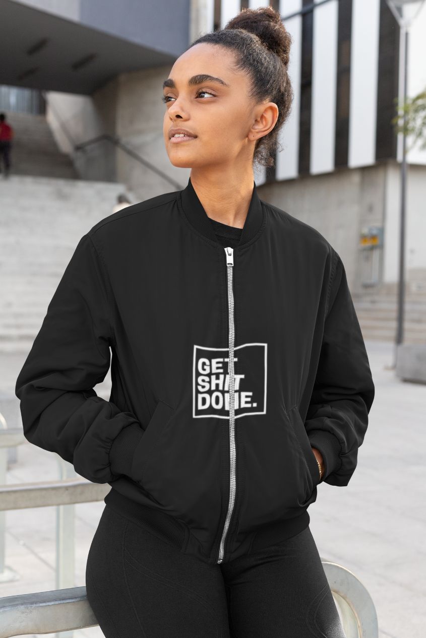 Get Shit Done Female Bomber Jacket