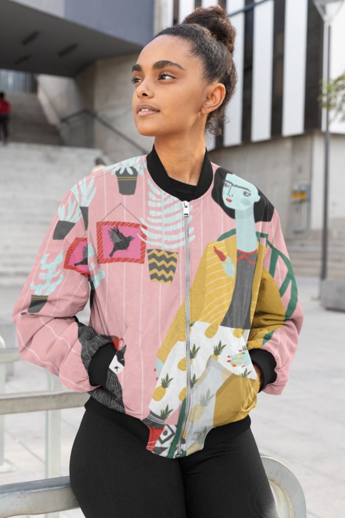 Green Chair Female Bomber Jacket