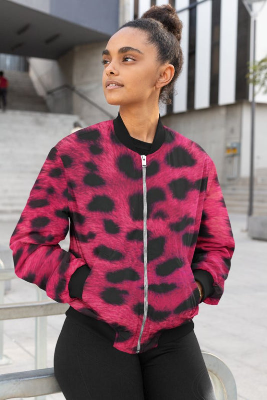 Imisduss Pink Female Bomber Jacket