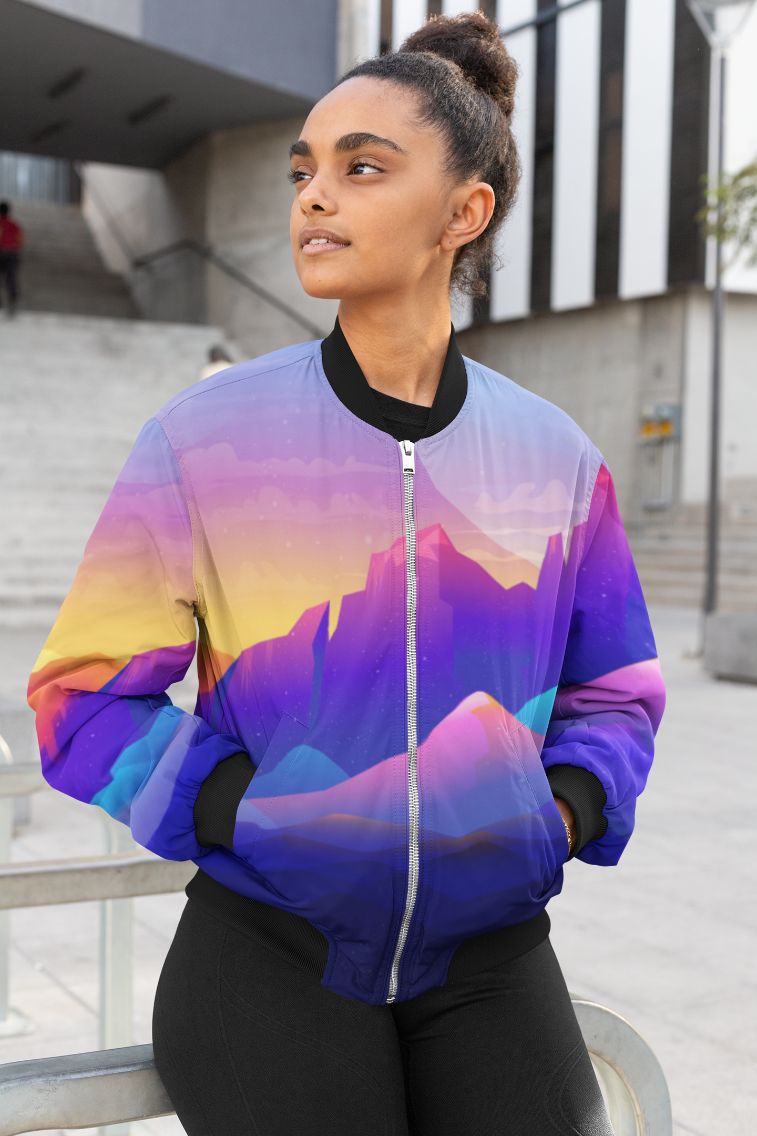 Magical Awe Scene Female Bomber Jacket