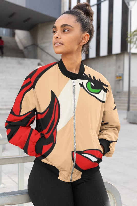 Tears Pop Art Female Bomber Jacket