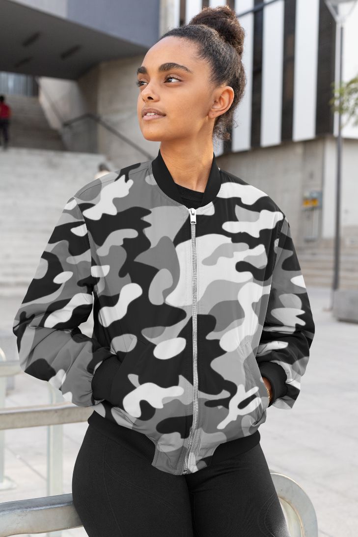 The Black Female Bomber Jacket