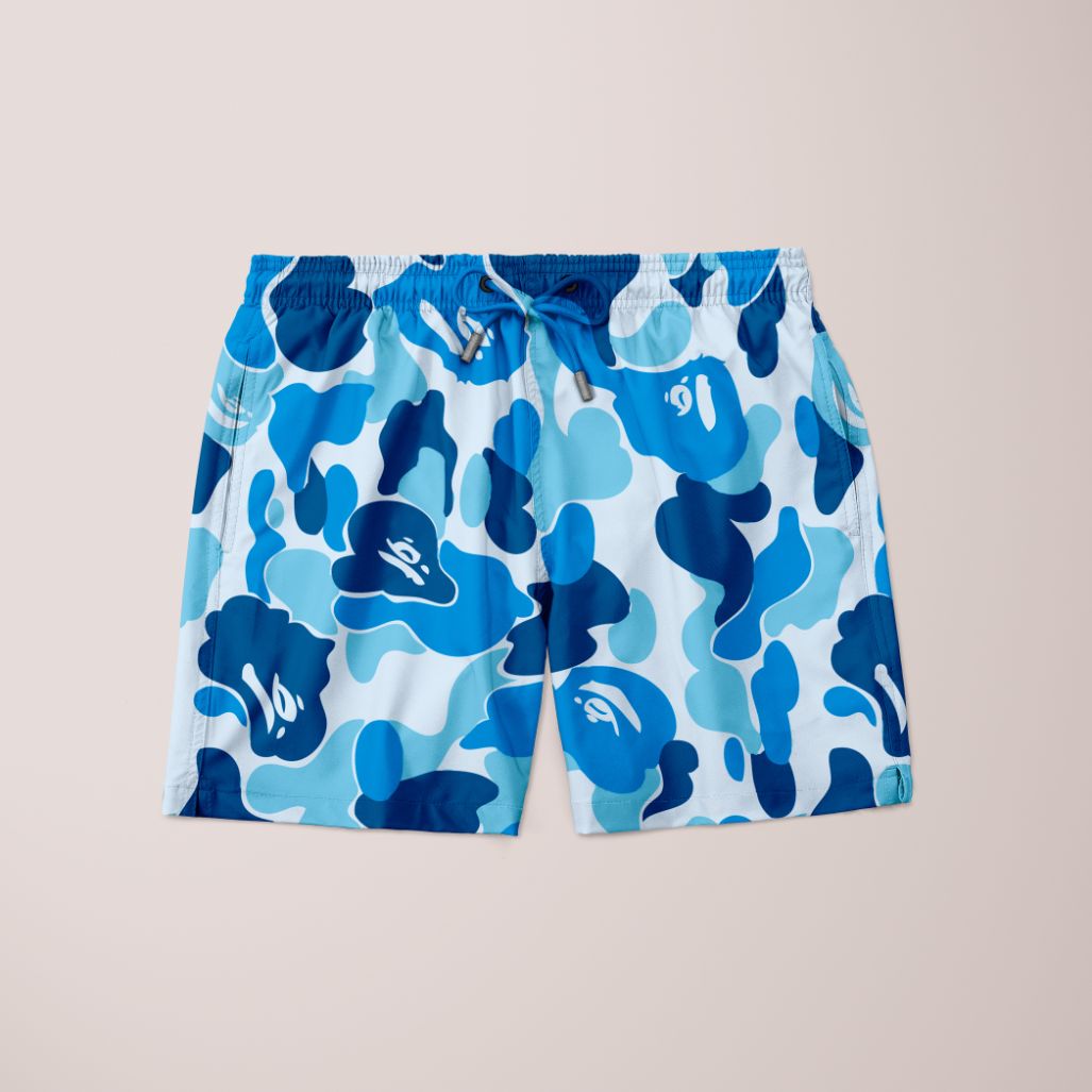 Blue Dots Camoflduge Shorts