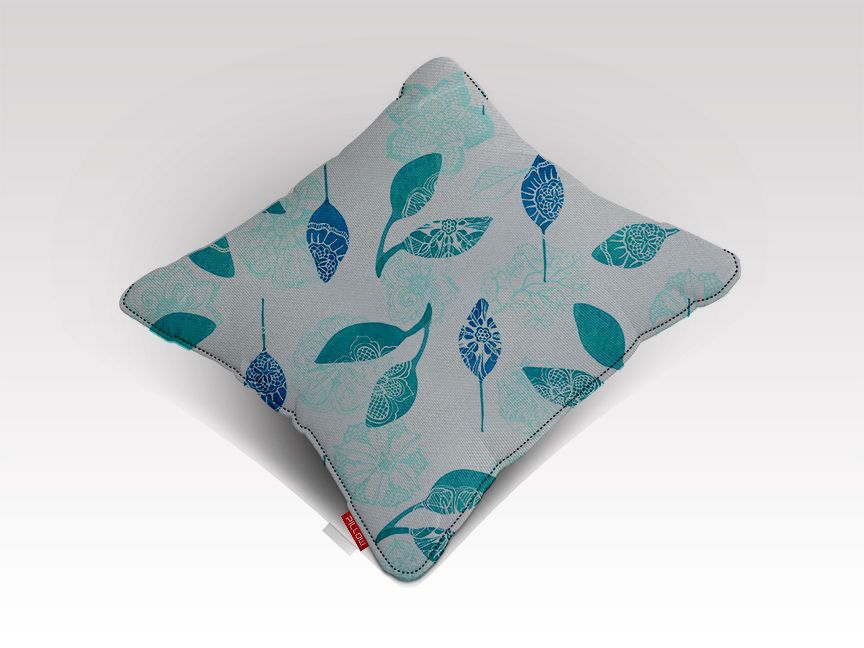 Blue Leaf pattern Cushion/Pillow