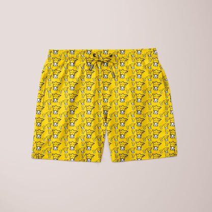 Cute Yellow Pattern Shorts