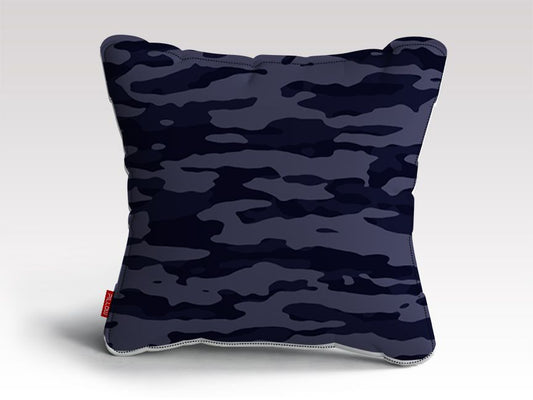 Dark Blue Camouflage Pattern Plakat Cushion/Pillow