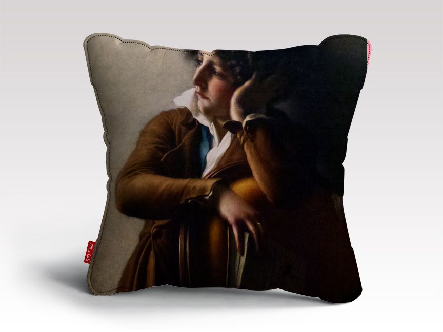 Portrait of Benoît-Agnes Trioson by Anne-Louis Girodet de Roussy-Trioson Women sweater (2) Cushion/Pillow