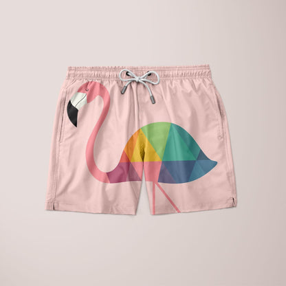 Rainbow Flamingo Shorts