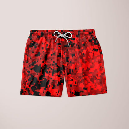 Red Pixelate Camofludge Shorts