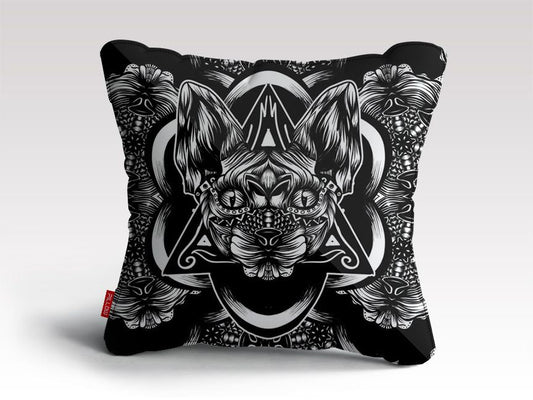 SPHYNX PATTERN BW Cushion/Pillow