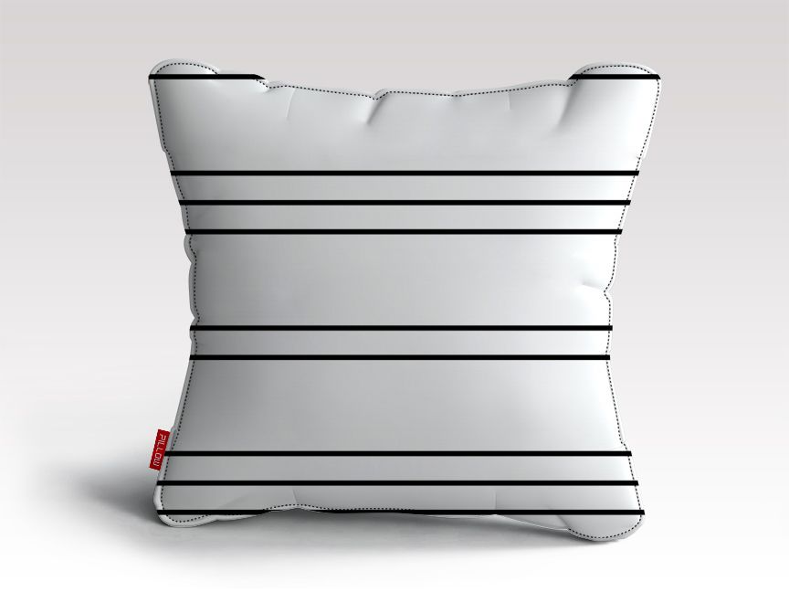 Simple Lines Pattern bw Poster Cushion/Pillow