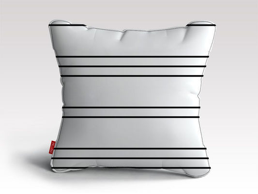 Simple Lines Pattern bw Poster Cushion/Pillow