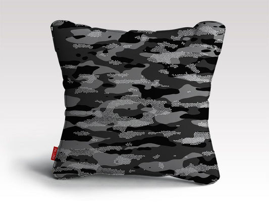 Snow Camouflage Pattern Mosaic Style Plakat Cushion/Pillow