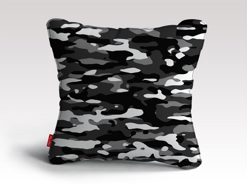 Snow Camouflage Pattern Plakat Cushion/Pillow